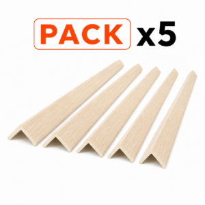 Pack 5 Angulo Terminación Wall Panel Wpc 2.7m Onda Beige